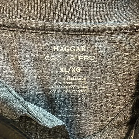 NWT! Haggar Polo Shirt. Short Sleeve. Grey. - Picture 3 of 8